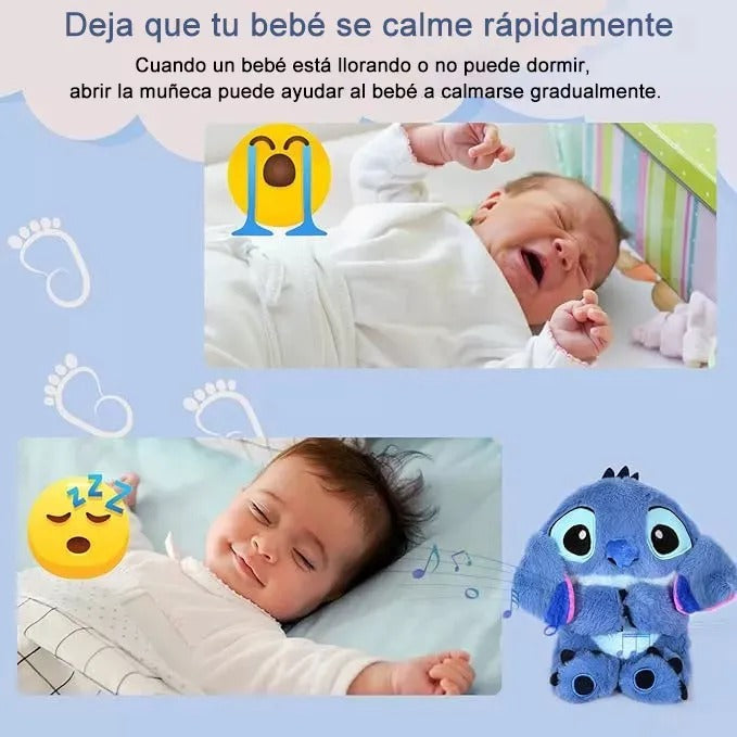 🧸💙 Peluche Stitch Juguete Que Respira y Alivia la Ansiedad con Luz y Sonidos ✨🧸 Antiansiedad