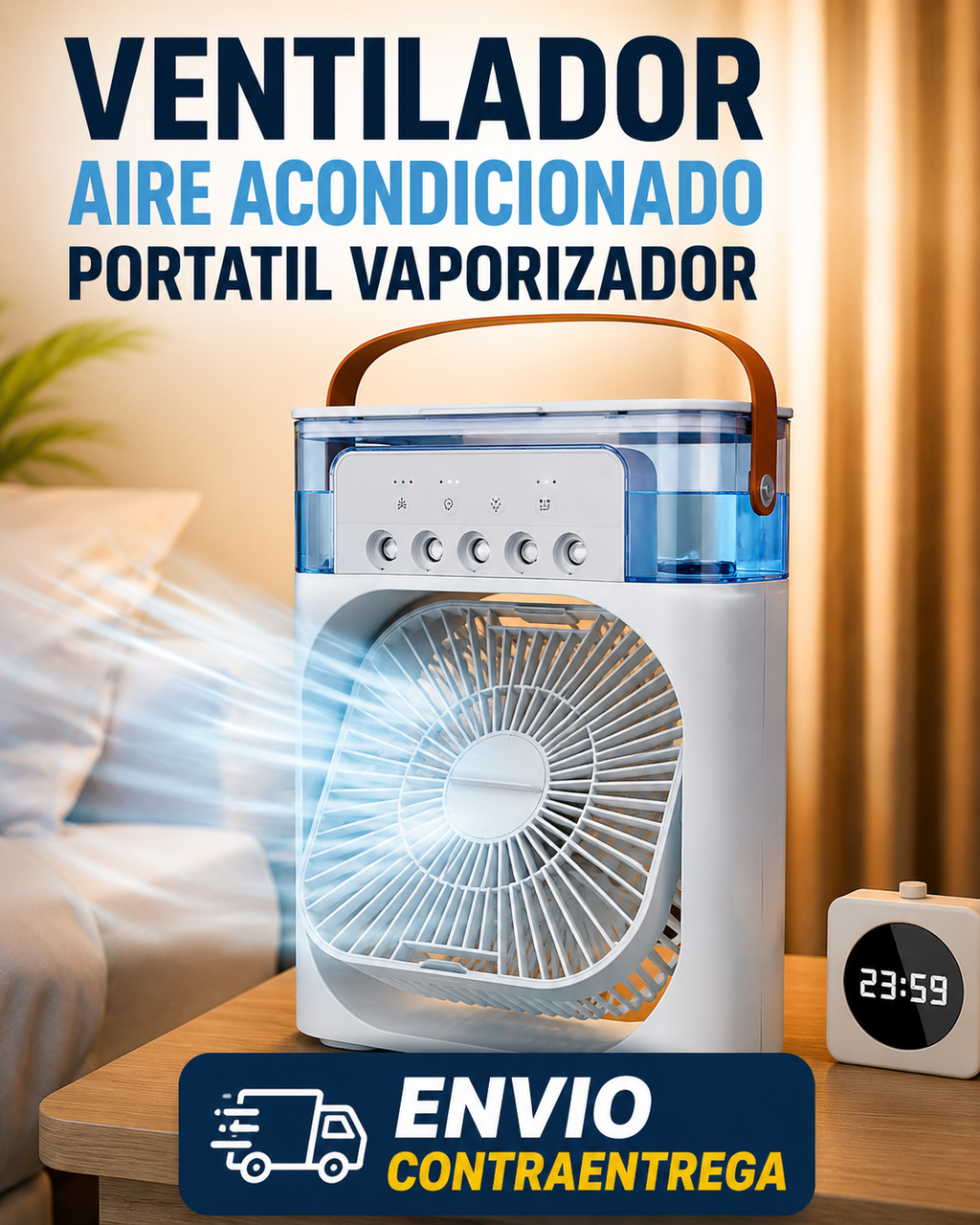 ❄️💨 Ventilador Aire Acondicionado Portátil Vaporizador | 🚚 Contra Entrega