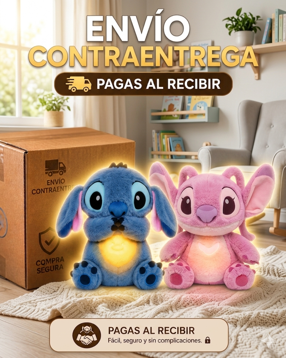 🧸💙 Peluche Stitch Juguete Que Respira y Alivia la Ansiedad con Luz y Sonidos ✨🧸 Antiansiedad